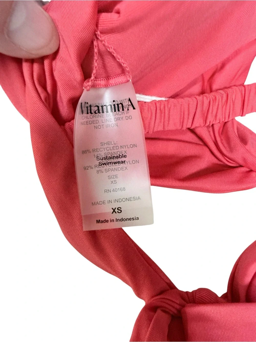 Vitamin A Knot Front Pink Bikini Set